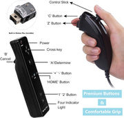 Motion Plus Wii Controllers 2Packs with Nunchucks, Wii Remote Controllers Compatible for wii and Wii U with Built in Motion Plus