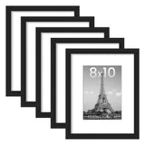 upsimples 8x10 Picture Frames, Gallery Wall Frames Set of 5, Black | Photo Frame Collage Wall Decor, 8 x 10 Frame, 5x7 Frame with Mat for Family, Baby, Hallway, Christmas