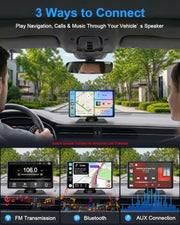 9" CarPlay Screen for Car, Wireless Apple CarPlay & Android Auto | with 1080P Backup Camera, Night Vision, Mirror Link, Voice Control, Bluetooth/FM/AUX Audio, Portable Touchscreen Display