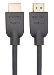 Amazon Basics HDMI Cable, 6ft, 4K@60Hz, High-Speed 4K HDMI 2.0 Cord with Ethernet, 18Gbps, 2160p, 48 bit, Compatible with TV/PS5/Xbox/Roku/Blu-ray, Black