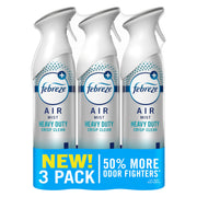 Febreze Air Mist, Air Freshener Spray, Odor Fighting Room Spray, Deodorizer for Home Bathroom Kitchen Office Apartment Dorm Room Classroom, Heavy Duty Crisp Clean Scent, 8.1oz (Pack of 3)