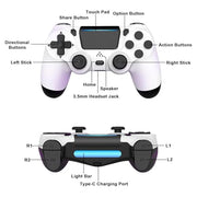 MOVONE Wireless Controller Dual Vibration Game Joystick Controller for Ps4 Controller/Slim/Pro,Compatible with PS4 Console (black)