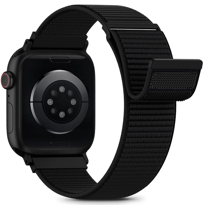 Nylon Loop Sport Band Compatible with Apple Watch Bands 44mm 45mm 46mm 49mm 42mm for Women Men, iWatch Wrist Straps for Ultra 4 3 2, Se, Series 12 11 10 9 8 7, Breathable, Soft Band Ideal for Outdoor