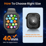 YIJDACASE 3 in 1 Waterproof Case for 40mm Apple Watch SE 3/2/1 Series 6/5/4 | 40mm PC Bumper 360 Full Face Cover Built-in Tempered Glass Screen Protector, Sensitive Touch Scratch, Matte Black