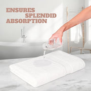 White Bath Towels 24x50 Inch, 6 Pack - Extra Absorbent Cotton Towel Set for Bathroom