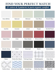 LANE LINEN Queen Sheets 100% Organic Cotton 4pc Percale Cooling - White | Queen Sheet Set, GOTS Certified Organic Cotton Percale - Crisp, Cool & Breathable, For Hot Sleepers, All-Season Comfort