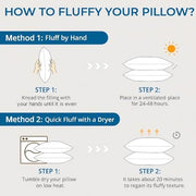 Sasttie Firm Pillows Queen Size Set of 2, Bed Pillows for Side, Back, and Stomach Sleepers - Oeko-Tex Certified Down Alternative Plump Filling - Hotel Quality and Machine Washable, 2 Pack