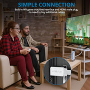 AUTOUTLET Wii to HDMI Adapter, 1080P Wii Converter Built-in 5ft HDMI Cable | for Full HD Device, Plug & Play, Compatible with Nintendo Wii, Wii U, Supports All Wii Display Modes, White