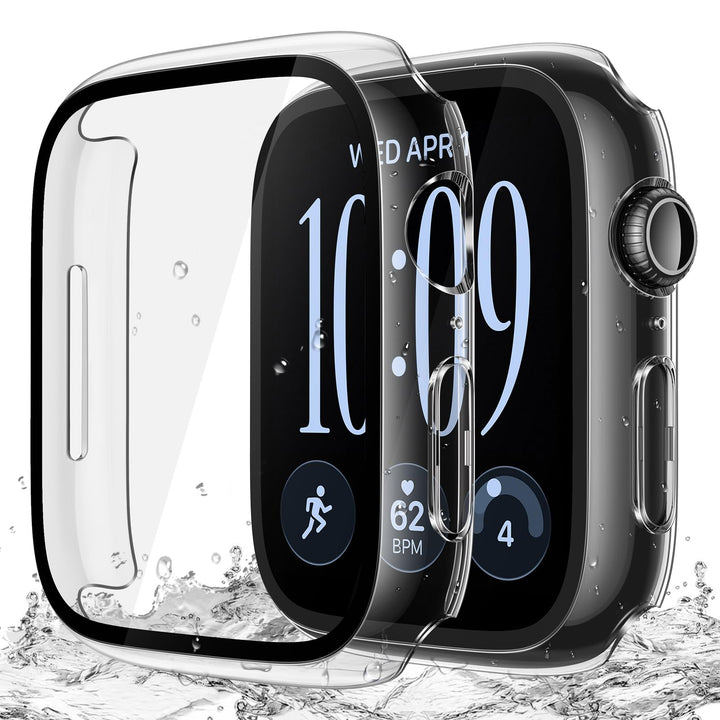 Misxi 2-Pack Hard Case for 46mm Apple Watch Series 12 (2026) | Cover with 9H Tempered Glass Screen Protector for 12, Ultra-Thin Anti-Fall Protection Anti-Scratch, Crystal Transparent