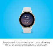 Garmin vívoactive® 5, Health & Fitness GPS Smartwatch, 42mm, Ivory | 24/7 Health Monitoring, Built-In Sports Apps, Sleep Coach, Body Battery™ Energy Monitoring, Workout Benefit & Recovery Time