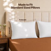 Ultimate Comfort Pillow Protectors with Zipper Standard Size - Set of 4 | Bed Bug & Dust Mite Proof Pillow Cases - 100% Waterproof, Soft & Moisture Wicking Pillow Encasements by Utopia Bedding