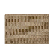 TYUU Waffle Bath Mat, Boho Bathroom Rugs Non Slip Washable, 30x20 Khaki | Super Absorbent Quick Dry Bath Rug, Non-Slip Backing, Soft Waffle Boho Farmhouse Bathroom Mats, Tub, Shower & Home Decor