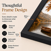 JCJMY 8.5x11 Picture Frame for Wall or Tabletop Display, Black | 8.5 x 11 Certificate Photo Frame with Shatter-Resistant Plexiglass, Sturdy Classic 8.5 by 11 Frame