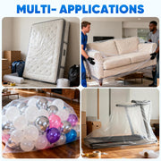 TICONN 2PK Plastic Mattress Bags for Moving, Waterproof Mattress Cover | 1.5 Mil 103"x62"x16", 3D Gusset Design, Tear Resistant & Dust Protection Mattress Protector for Moving and Storage