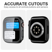 JZK Case with Screen Protector for Apple Watch SE3 Series 6/5/4 40mm,Clear | 2 Pack,for Apple Watch 40mm Cover with Tempered Glass,HD,Slim Guard Bumper,Hard PC Protective Cover for iWatch 6/5/4/SE 40mm